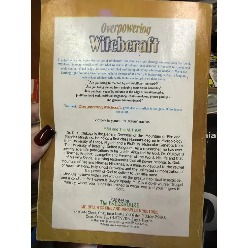 OVERPOWERING WITCHCRAFT By D. K. Olukoya‎ Vintage Trade Paperback Book
